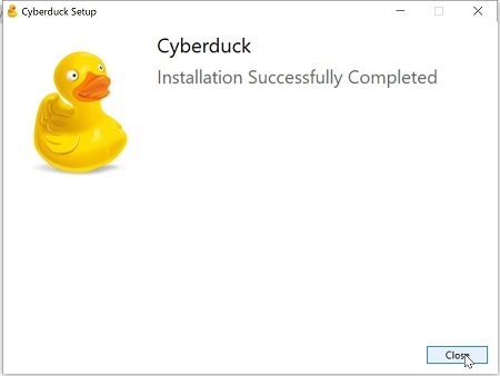 CyberDuckのインストール完了