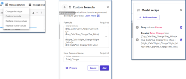 SageMaker Canvas Custom fomula