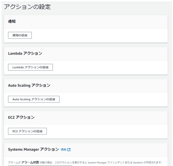 CloudWatch設定手順④