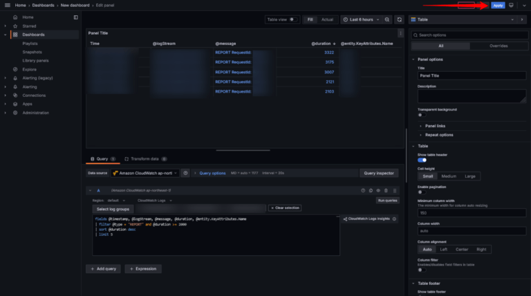 Amazon Managed Grafana ダッシュボードを楽々構築！Amazon CloudWatch Logs Insights クエリ ...
