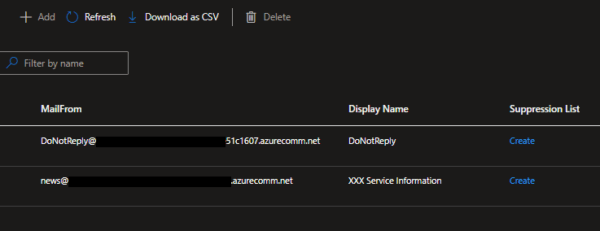 送信元アドレス追加