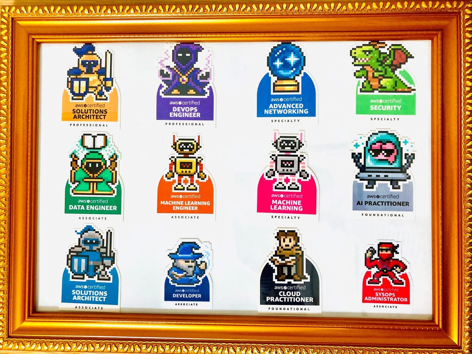 AWS Summit2025で配布された各資格のシール